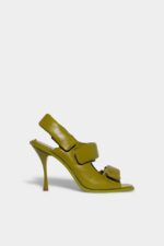 Dsquared2 Iconic PaddeD2 Heeled Sandals GREEN - Image 2