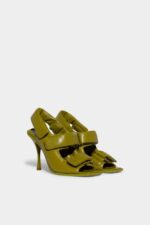 Dsquared2 Iconic PaddeD2 Heeled Sandals GREEN - Image 4