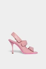 Dsquared2 Iconic PaddeD2 Heeled Sandals GREEN/PINK - Image 2