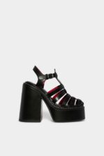 Dsquared2 Iconic Platform Heeled Sandals D2 BLACK - Image 2