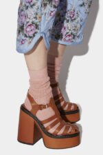 Dsquared2 Iconic Platform Heeled Sandals RED - Image 5