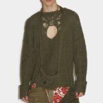 Dsquared2 Iconic Pocket Sweater BEIGE/BOTTLEGREEN