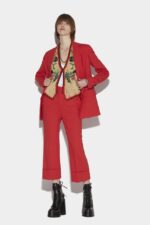 Dsquared2 Iconic RED Cuffed Bell Bottom Trousers