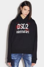 Dsquared2 Iconic RED Dsq2 Bro Hoodie - Image 3