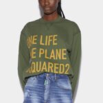 Dsquared2 Iconic Red Tab High Waist Partially Organic Cotton Hot Pants