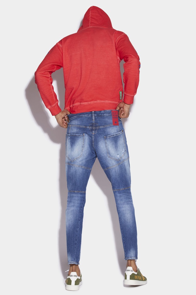Dsquared2 Iconic Red Tab Partially Organic Cotton Tidy Biker Jeans - Image 2