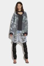 Dsquared2 Iconic Ripped Midi Skirt - Image 5