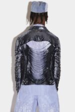 Dsquared2 Iconic Ripped Sequins Dan Jacket - Image 2