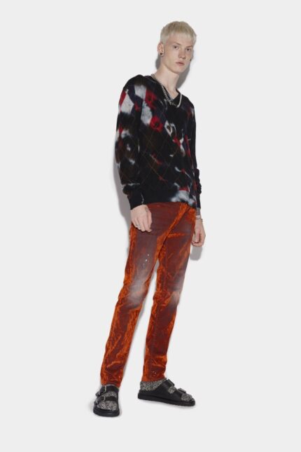Dsquared2 Iconic SALMON Velvet Wash Cool Guy Jeans