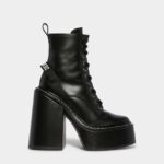 Dsquared2 Iconic Scribbles Heeled Ankle Boots BLACK
