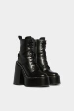 Dsquared2 Iconic Scribbles Heeled Ankle Boots BLACK - Image 3