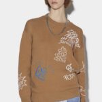 Dsquared2 Iconic Scribbles Round Neck Sweater D2 CAMEL