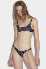 Dsquared2 Iconic Scribbles Swim Brief D2 BLACK - Image 2