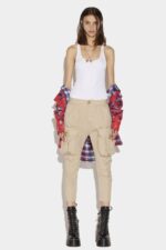 Dsquared2 Iconic Skinny Cargo Pants LIGHT BEIGE/DARK MILITARY GREEN