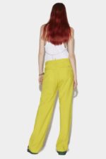 Dsquared2 Iconic Slouchy Trousers GOLDEN LIME/SALMON - Image 2