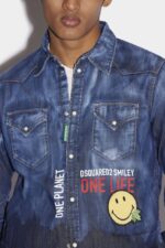 Dsquared2 Iconic Smiley Cotton Western Shirt - Image 3