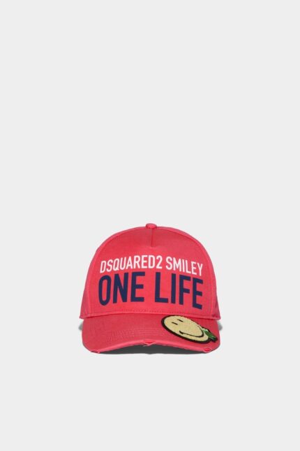 Dsquared2 Iconic Smiley Organic Cotton Baseball Cap D2