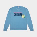 Dsquared2 Iconic Smiley Organic Cotton Cool Fit Sweatshirt D2 AZUL
