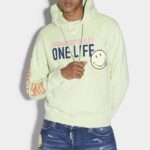 Dsquared2 Iconic Smiley Organic Cotton Cool Fit Sweatshirt D2 GREEN