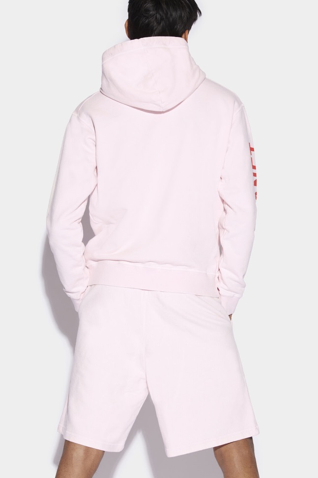 Dsquared2 Iconic Smiley Organic Cotton Cool Fit Sweatshirt D2 PINK - Image 2