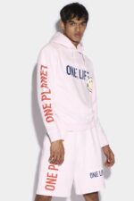 Dsquared2 Iconic Smiley Organic Cotton Cool Fit Sweatshirt D2 PINK - Image 3