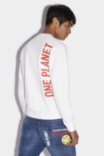 Dsquared2 Iconic Smiley Organic Cotton Cool Fit Sweatshirt WHITE - Image 2