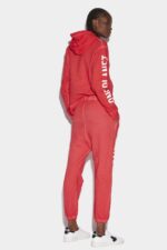 Dsquared2 Iconic Smiley Organic Cotton Joggers RED D2 - Image 2