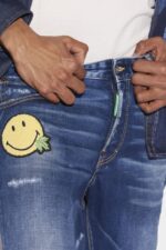 Dsquared2 Iconic Smiley Partially Organic Cotton Skater Jeans - Image 4