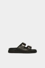 Dsquared2 Iconic Sonny Flat Sandals D2 BLACK