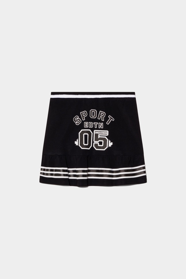 Dsquared2 Iconic TANGO RED/BLACK DS2 Kids Sport Edtn.05 Skirt - Image 1