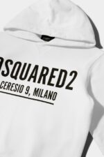 Dsquared2 Iconic TANGO RED/WHITE D2Kids Hoodie - Image 3