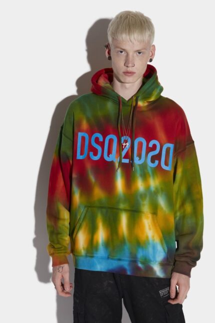 Dsquared2 Iconic Tie-Dye Reverse Dsq2 Hoodie