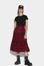Dsquared2 Iconic Tiered Longuette Skirt - Image 3