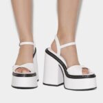 Dsquared2 Iconic Twist Heeled Sandals WHITE