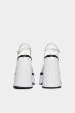 Dsquared2 Iconic Twist Heeled Sandals WHITE - Image 3