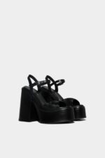 Dsquared2 Iconic Twist Heeled Sandals WHITE/BLACK - Image 3