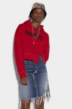 Dsquared2 Iconic Uneven Hoodie RED