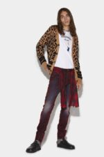 Dsquared2 Iconic Velvet Wash Cool Guy Jeans SALMON/BORDEAUX