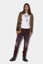 Dsquared2 Iconic Velvet Wash Cool Guy Jeans SALMON/BORDEAUX - Image 3