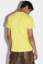 Dsquared2 Iconic Wave Logo Cigar T-Shirt WHITE/YELLOW - Image 2