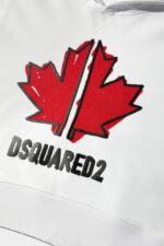 Dsquared2 Iconic WHITE/BLACK D2Kids Sport Edtn.05 Hoodie - Image 3