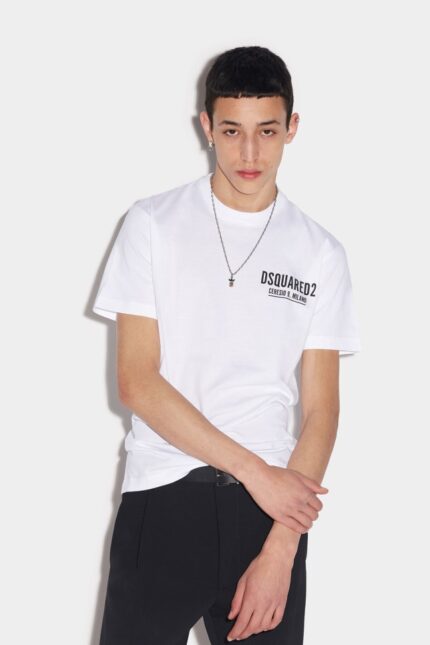 Dsquared2 Iconic WHITE/BLACK Mini Logo Ceresio 9 T-Shirt D2