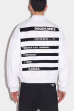 Dsquared2 Iconic WHITE Eviction Bomber - Image 2