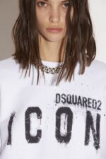 Dsquared2 Iconic WHITE Icon Forever Sweatshirt - Image 3