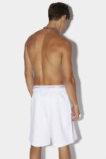 Dsquared2 Iconic WHITE Icon Relax Shorts D2 - Image 2