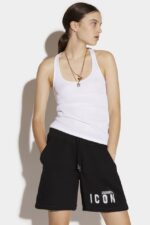 Dsquared2 Iconic WHITE Icon Spray Sweat Shorts