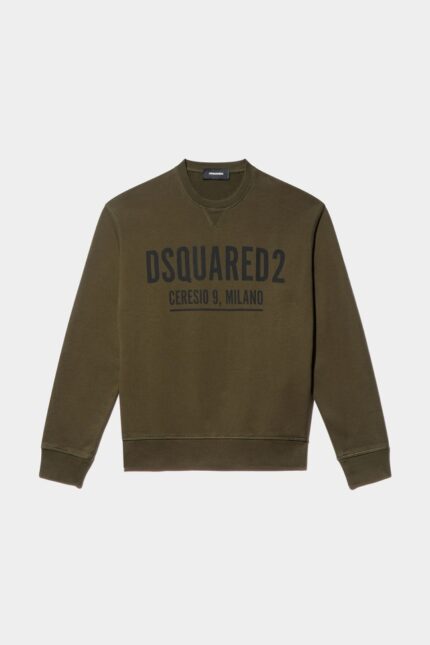 Dsquared2 Iconic WHITE/MILITARY GREEN Ceresio 9 Cool Sweater