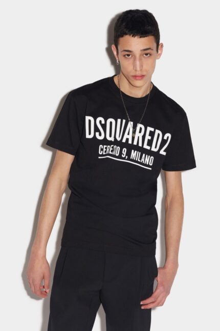 Dsquared2 Iconic WHITE/MILITARY GREEN Ceresio 9 Cool T-Shirt D2 WHITE