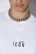 Dsquared2 Iconic WHITE/SKY Be Icon Sweatshirt D2 - Image 3