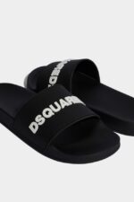 Dsquared2-Logo Slides BLACK/GREEN - Image 4